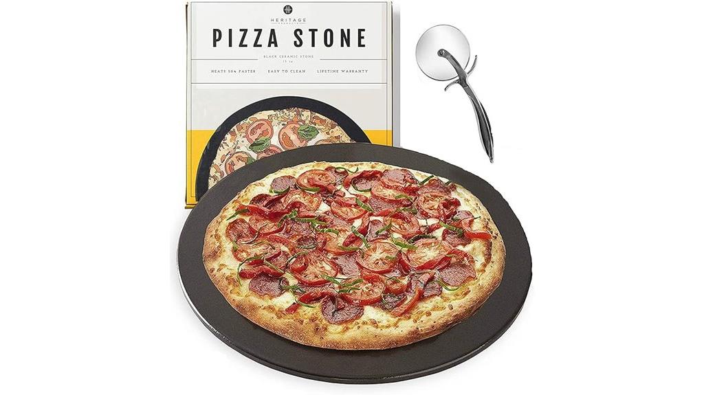 ceramic pizza stone set