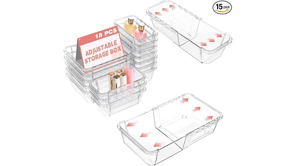 clear expandable makeup storage