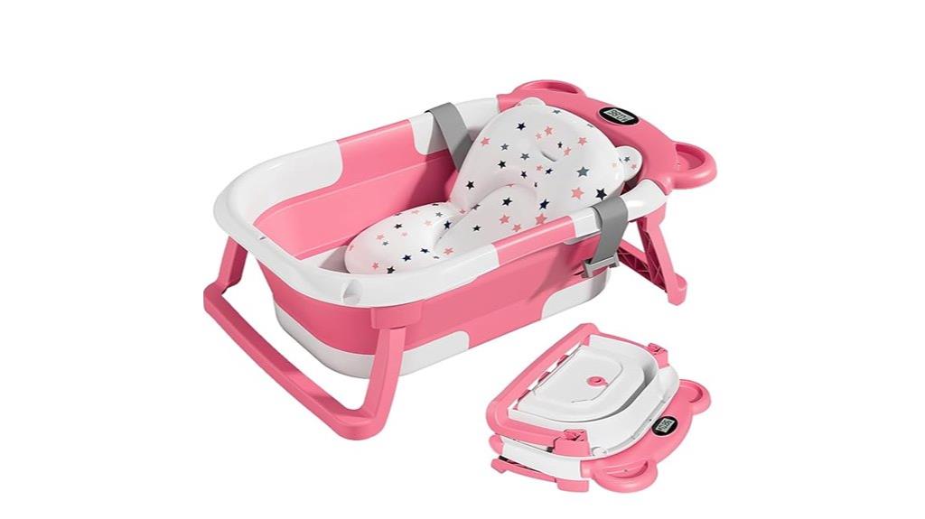 collapsible baby bathtub features