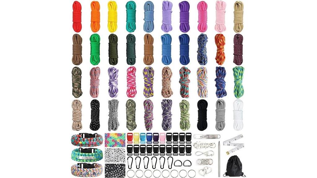 colorful paracord bracelet kit