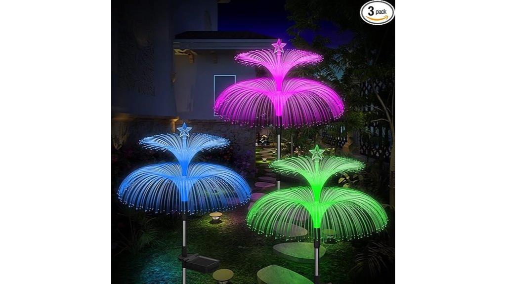 colorful waterproof garden lights