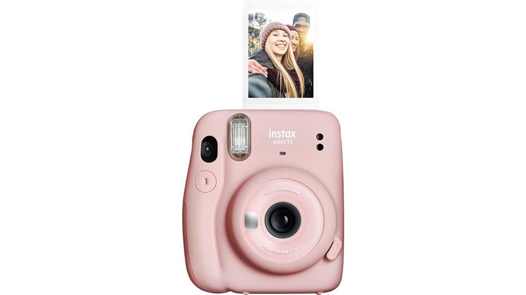 compact instant camera with selfie mirror
