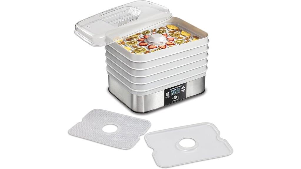 digital food dehydrator with trays