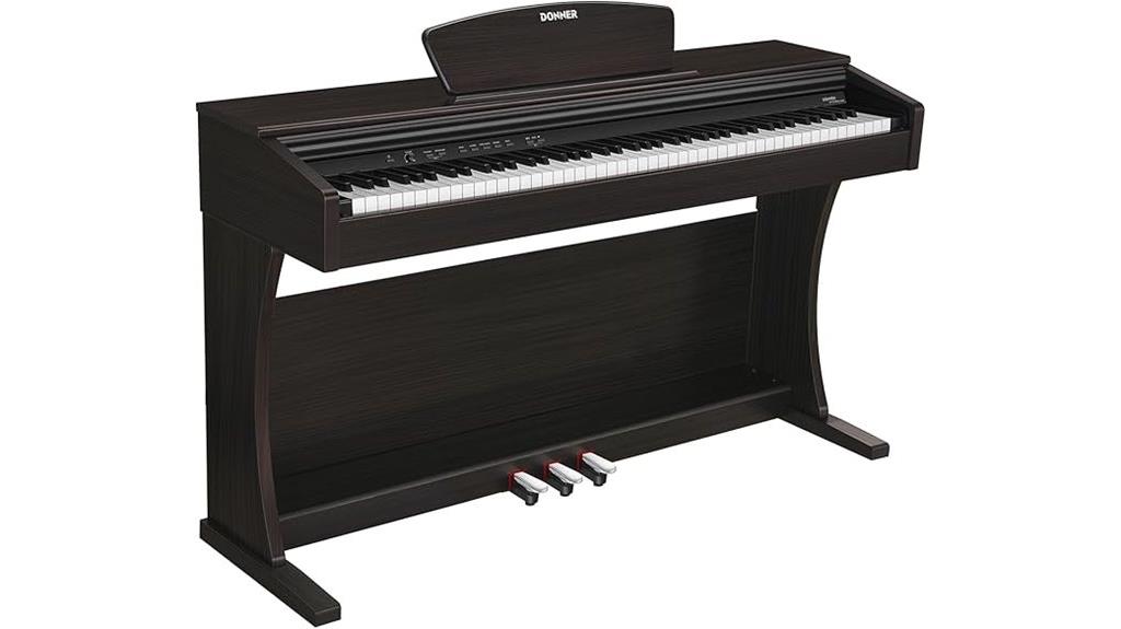 digital piano with weighted keys