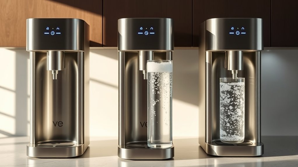 dual carbonation sparkling water makers