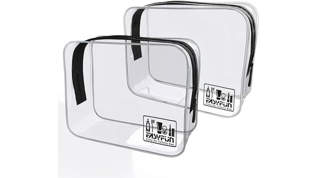 dual tsa approved toiletry bags