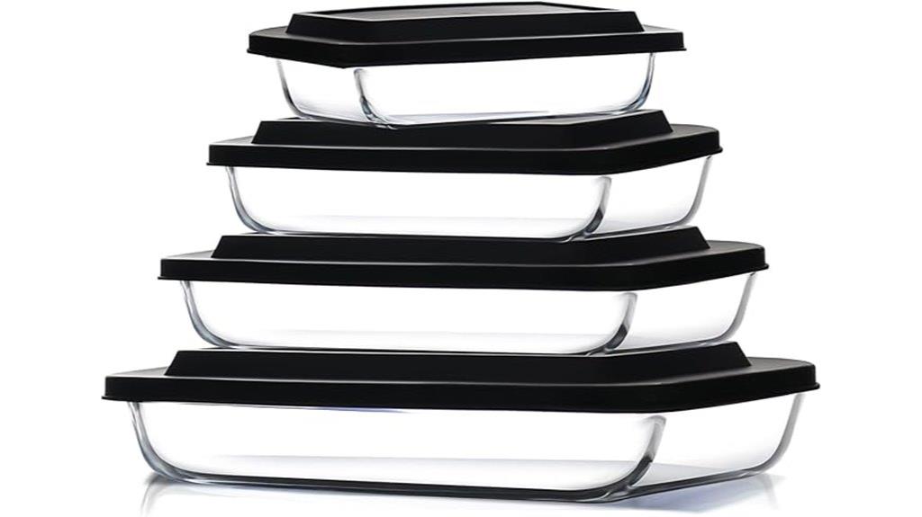 eight piece glass bakeware