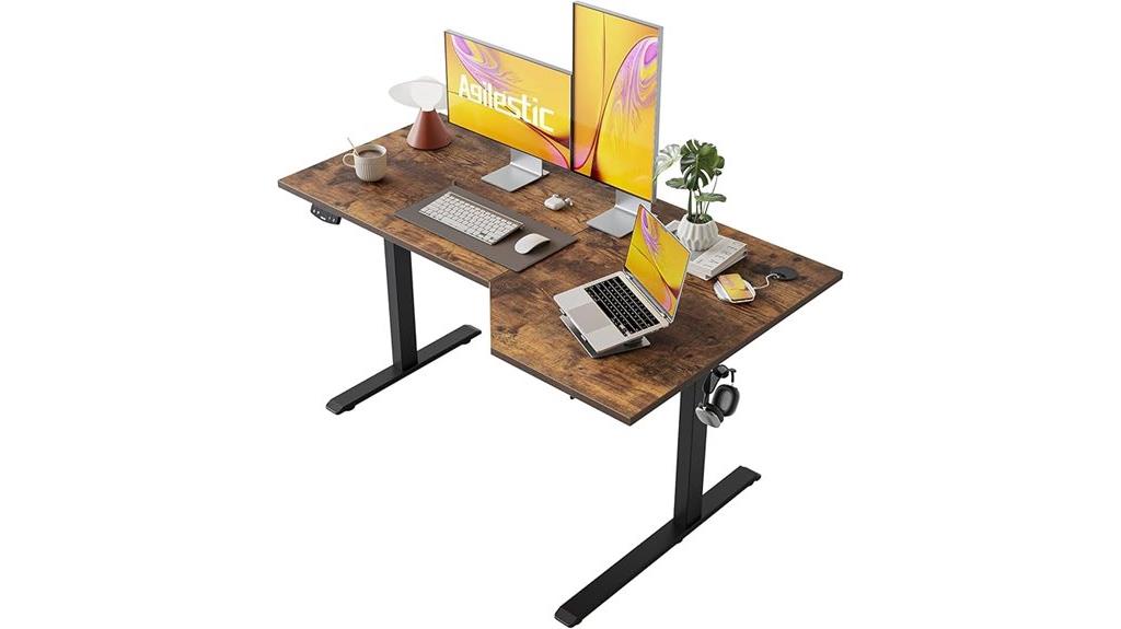 electric l shaped desk