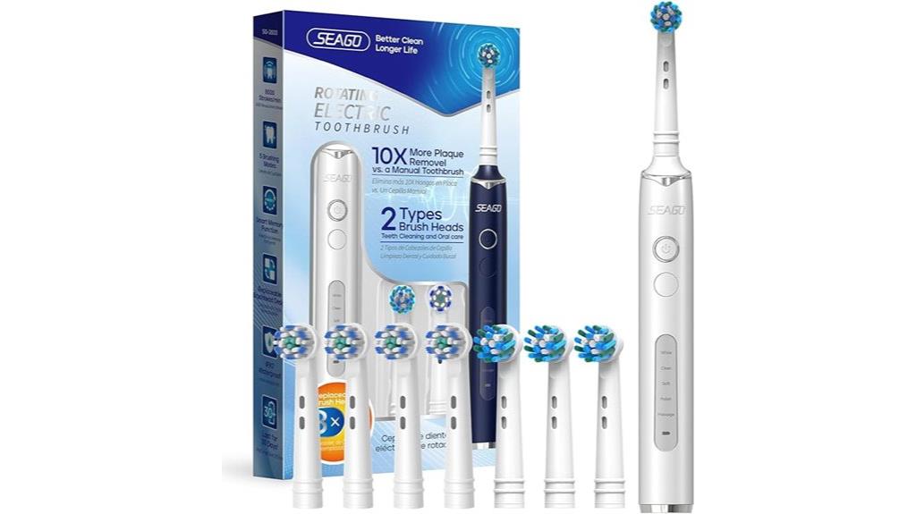 electric toothbrush with multiple heads