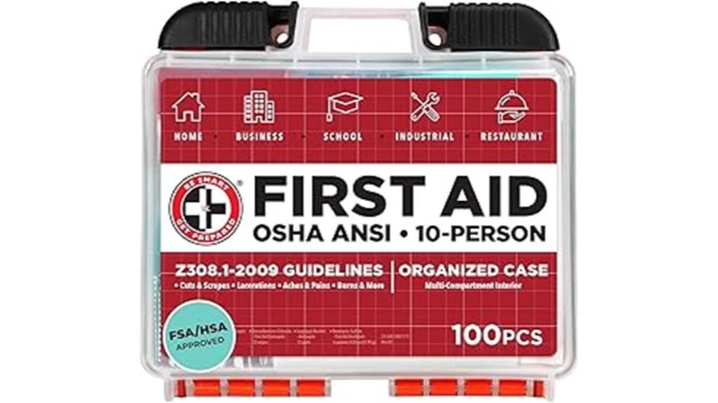 first aid kit for ten