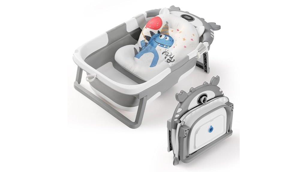 foldable baby bath with thermometer