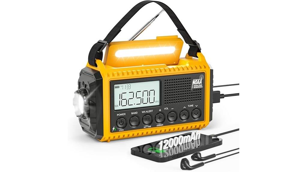 high capacity solar weather radio