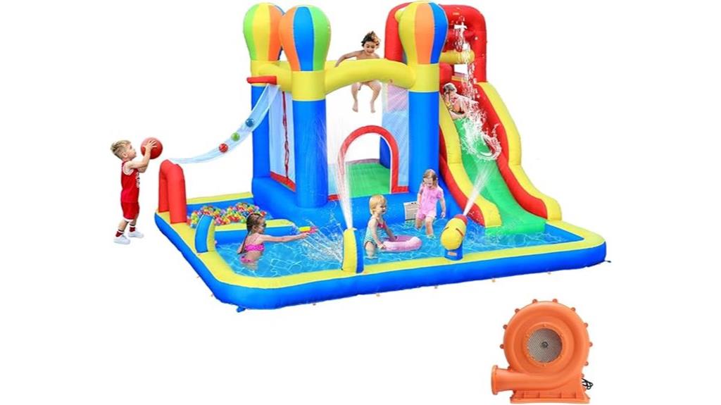 inflatable bounce house water slide