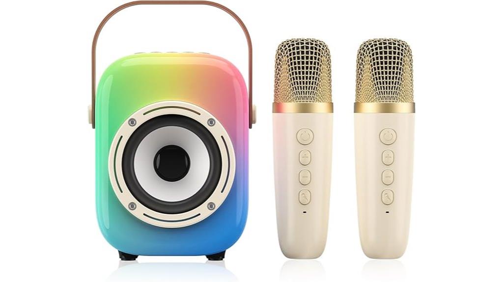 kids karaoke machine light