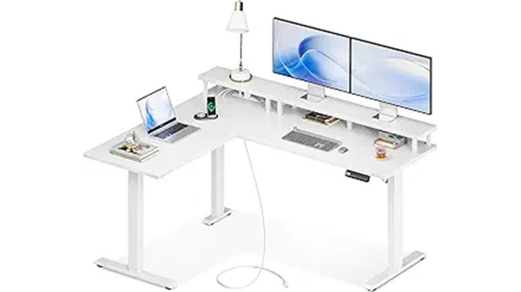 l shaped standing desk