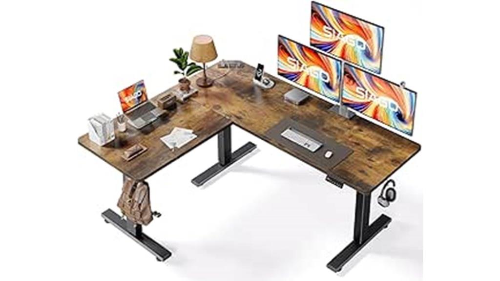 l shaped standing desk