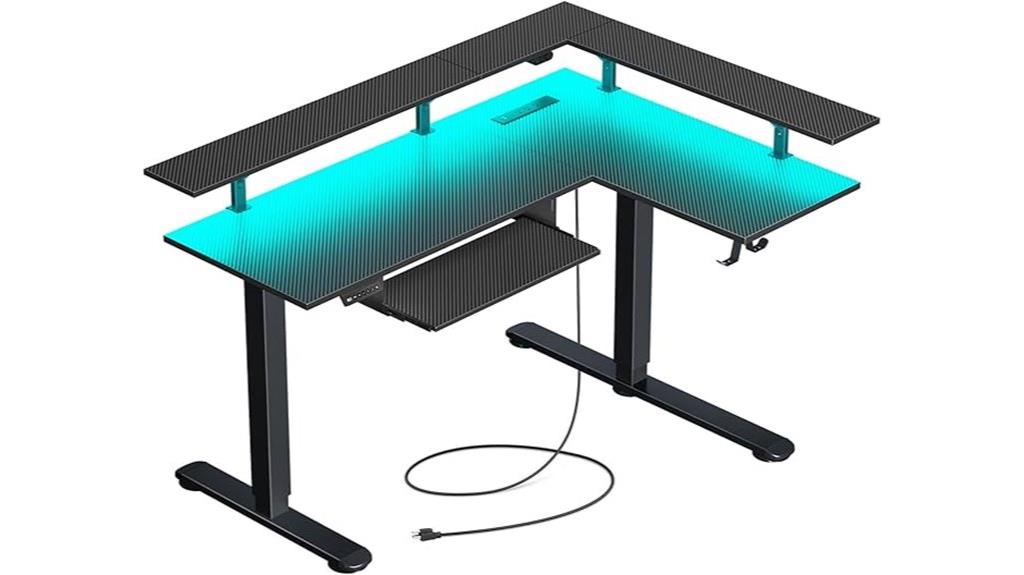 l shaped standing desk