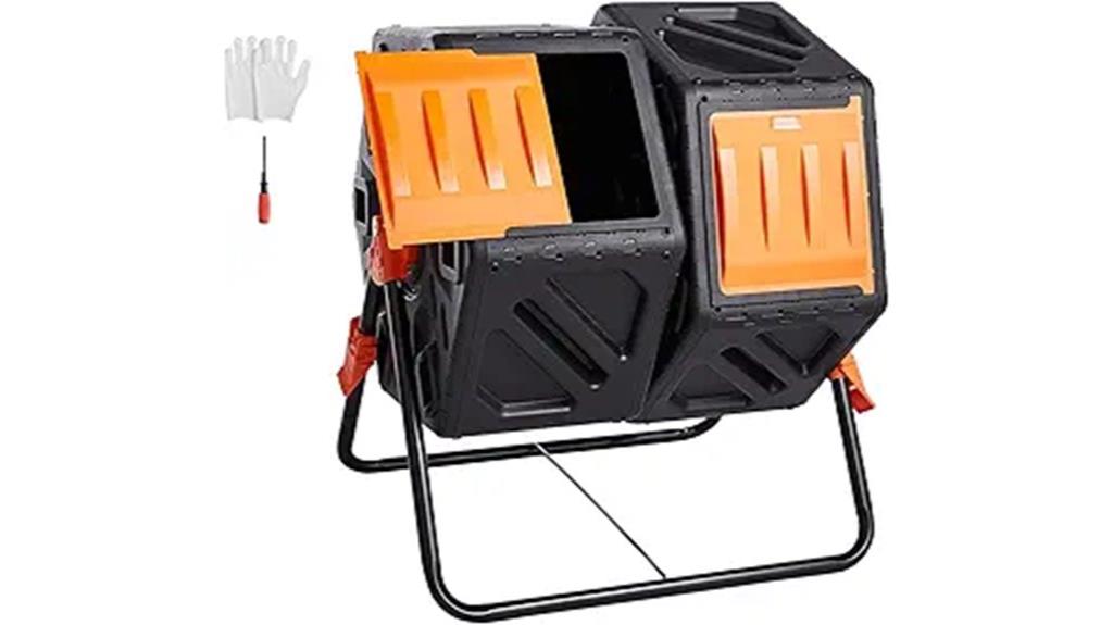 large dual chamber compost bin
