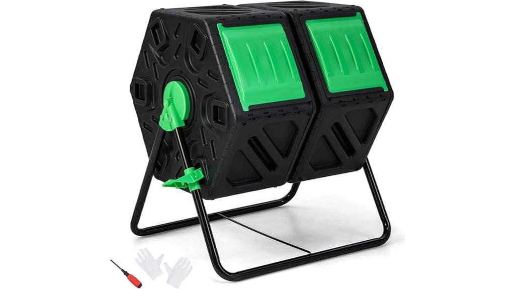 large dual chamber compost bin