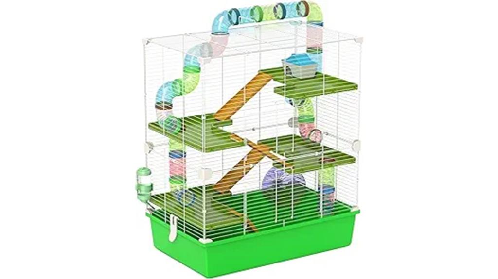 large hamster cage with tunnels