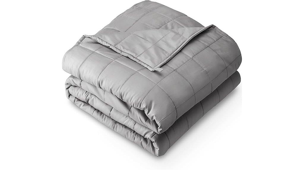 light grey cotton weighted blanket