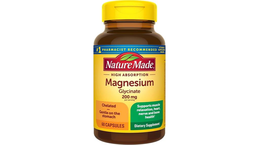 magnesium glycinate supplement capsules