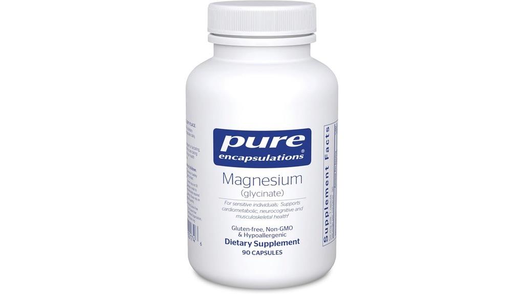 magnesium glycinate supplement capsules