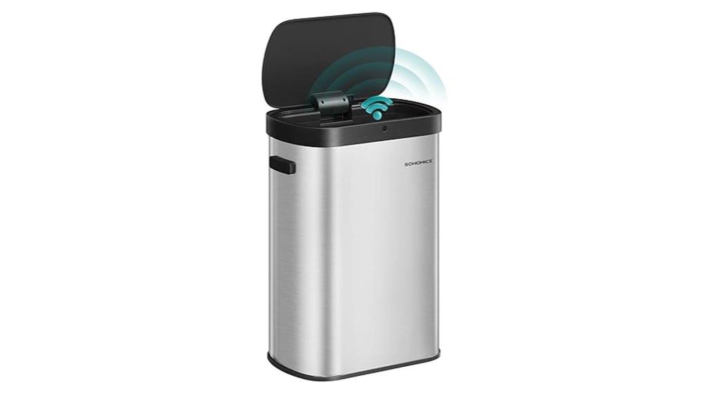 motion activated 13 gallon trash can