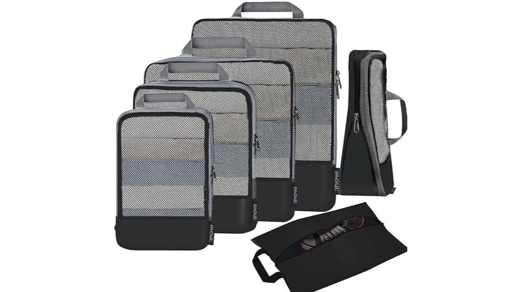 multiple sizes packing cubes