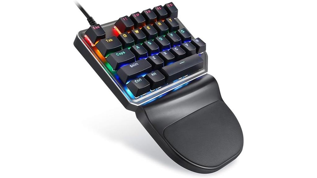 one handed mechanical keypad