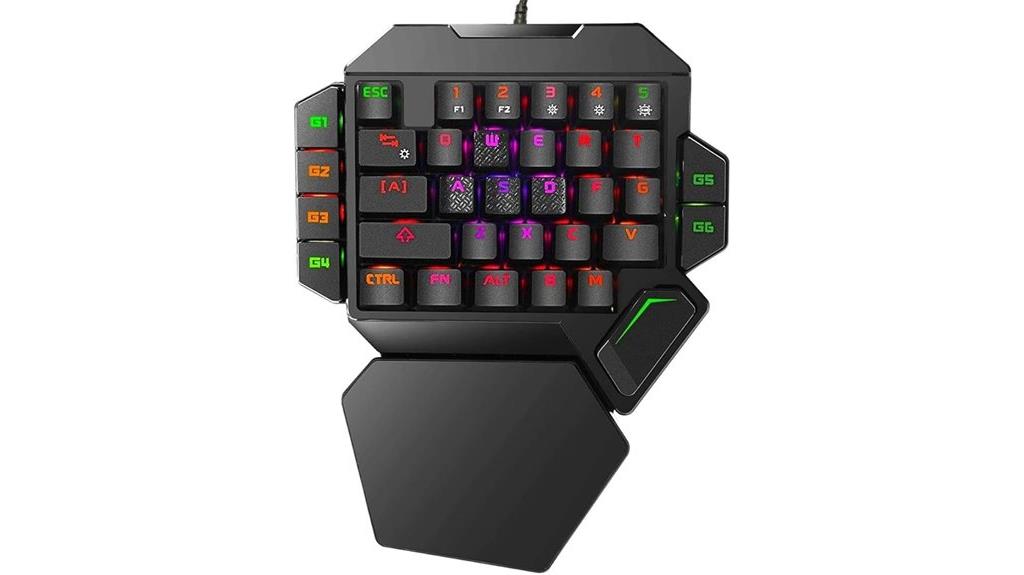 one handed rgb mechanical