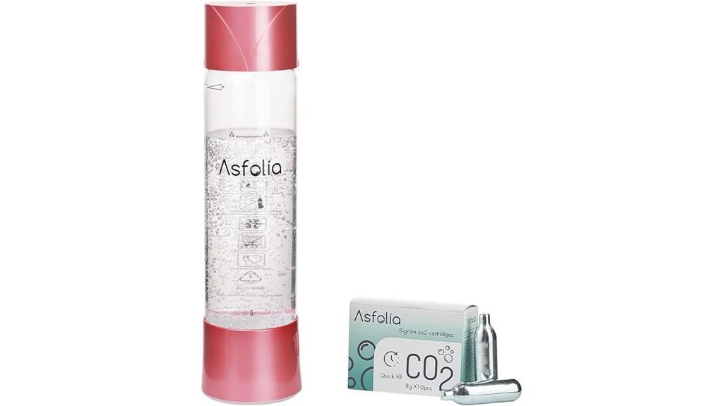 pink portable sparkling water maker