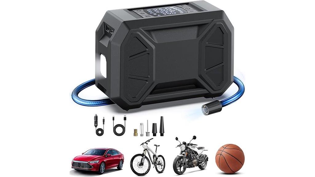 portable tire inflator with gauge