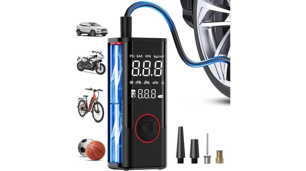 portable tire inflator with gauge
