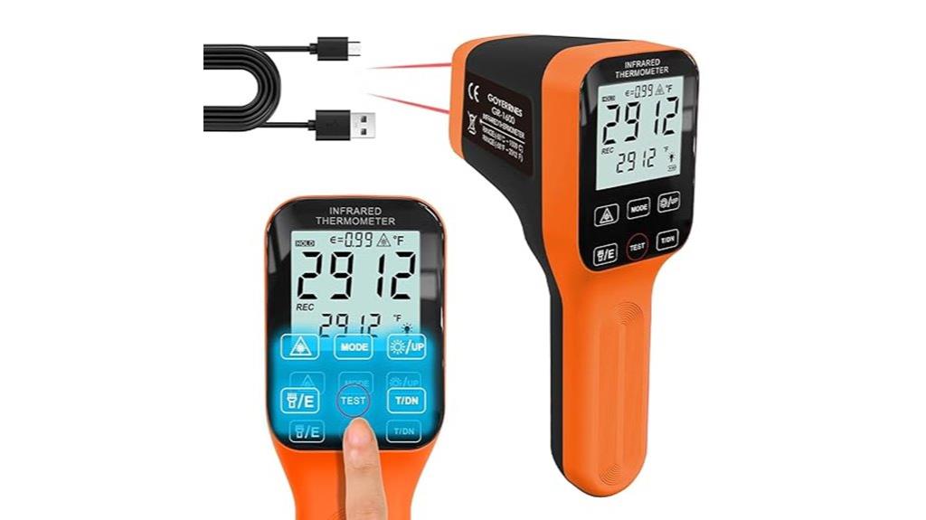 rechargeable waterproof infrared thermometer