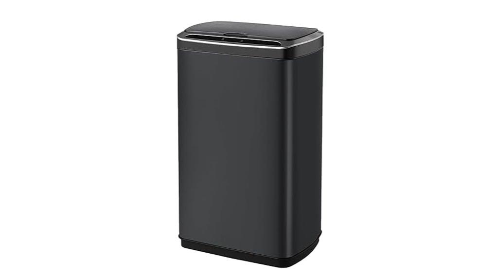sensor activated rectangular trash can