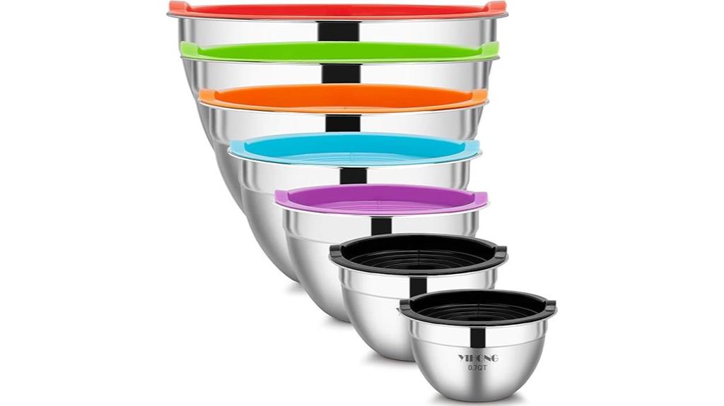 seven piece metal bowls