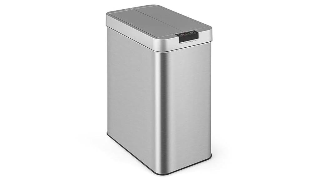 slim motion sensor trash can