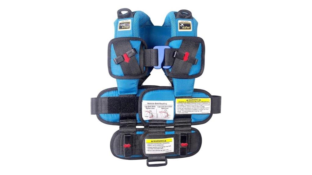 small blue child seat