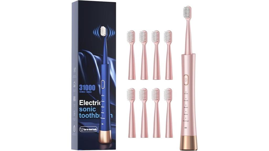 sonic toothbrush with eight heads