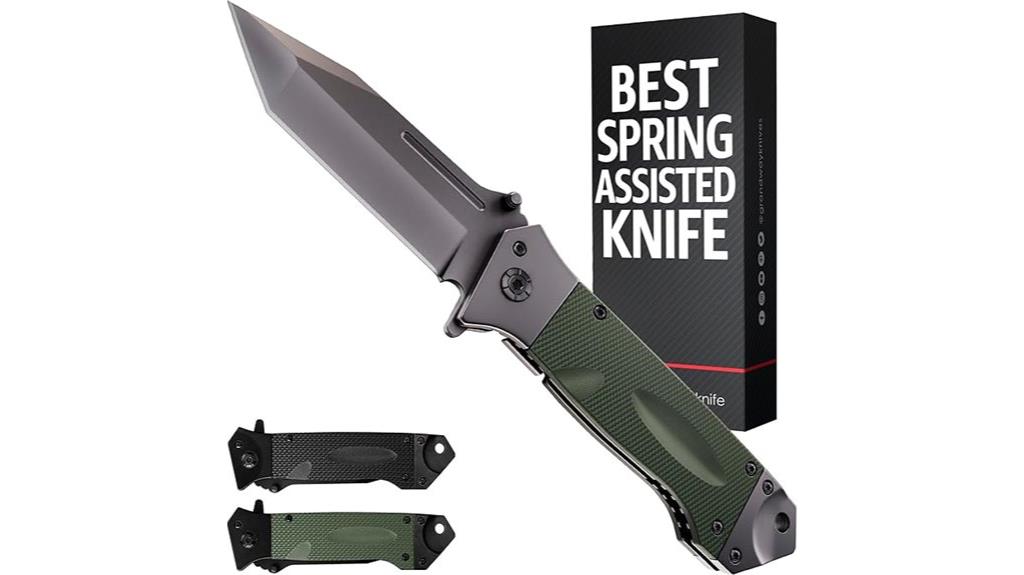 spring assisted g10 knife