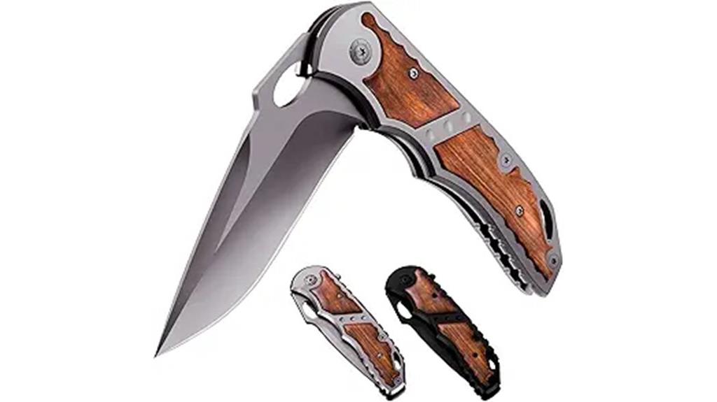 spring assisted wood handle