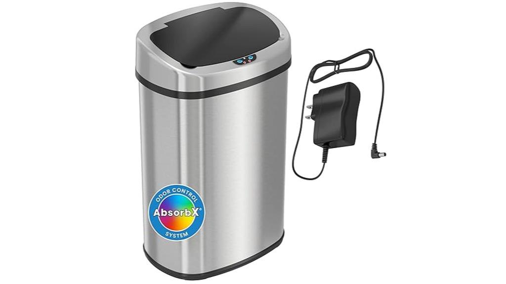stainless steel trash can