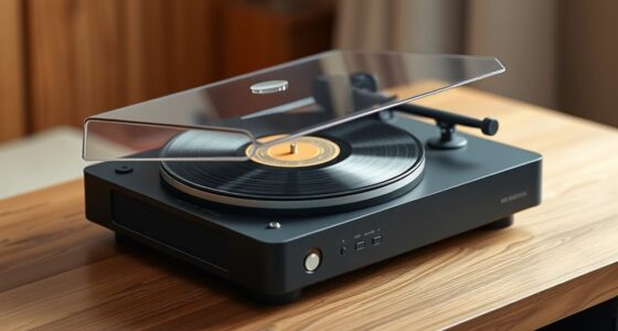 stylish bluetooth turntables with speakers