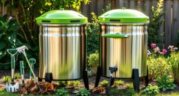 top dual chamber compost bins