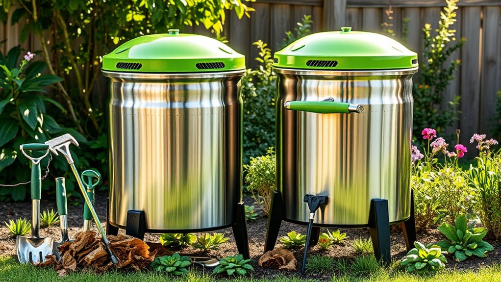 top dual chamber compost bins