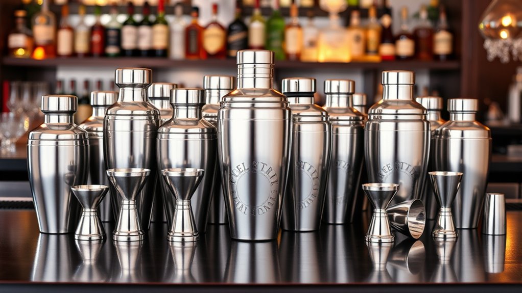 top stainless steel shaker sets