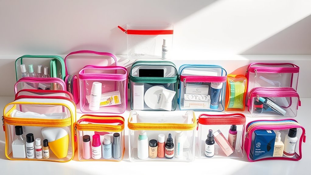 top tsa ready clear toiletry bags