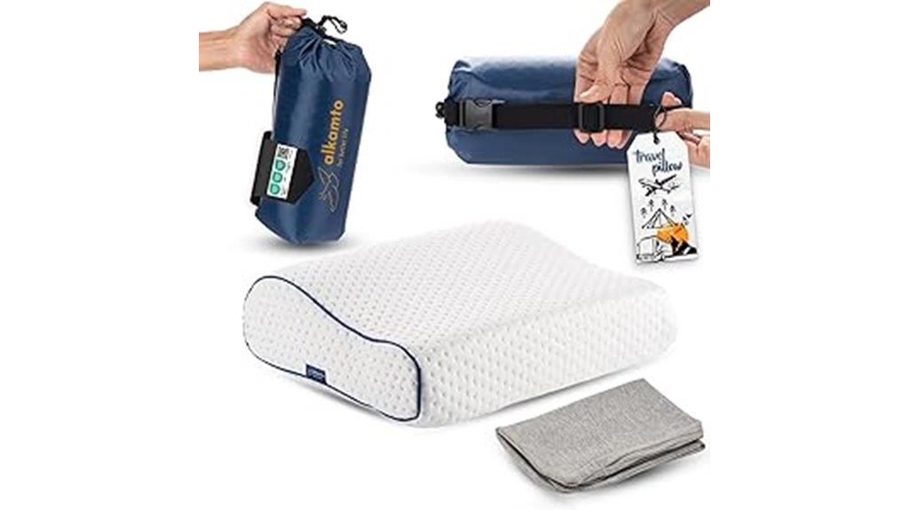 travel memory foam pillow