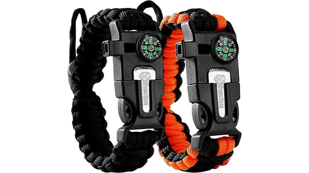 two paracord bracelets